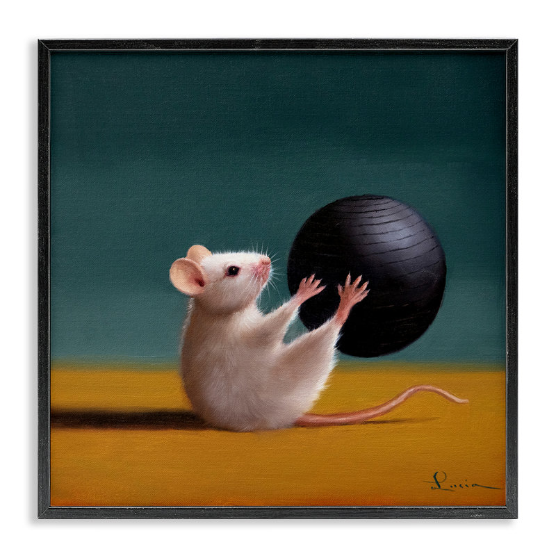 Art souris, giclée par Lucia Heffernan, H 12 po x l 12 po, Noir