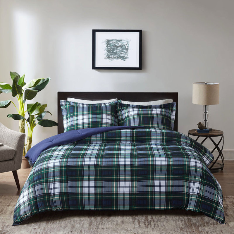 All Season 3m Comforter With Single Stitch Navy Microbial Treatment, King/ King