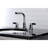 Kingston Brass NuvoFusion Two-Handle 3-Hole Deck Mount Widespread Bathroom Faucet with Brass Pop-Up Drain