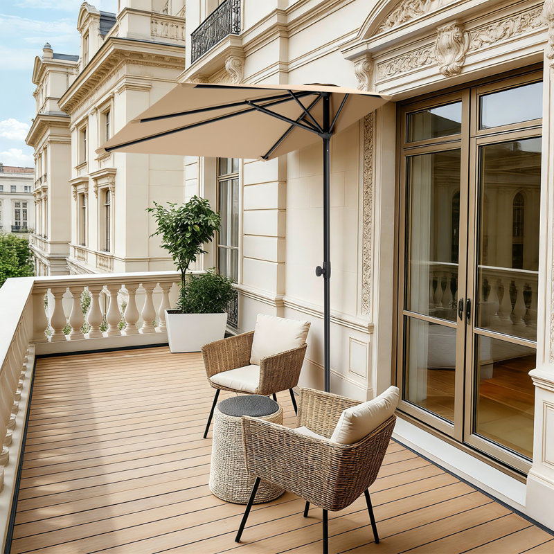 250cm Balcony Parasol, Beige