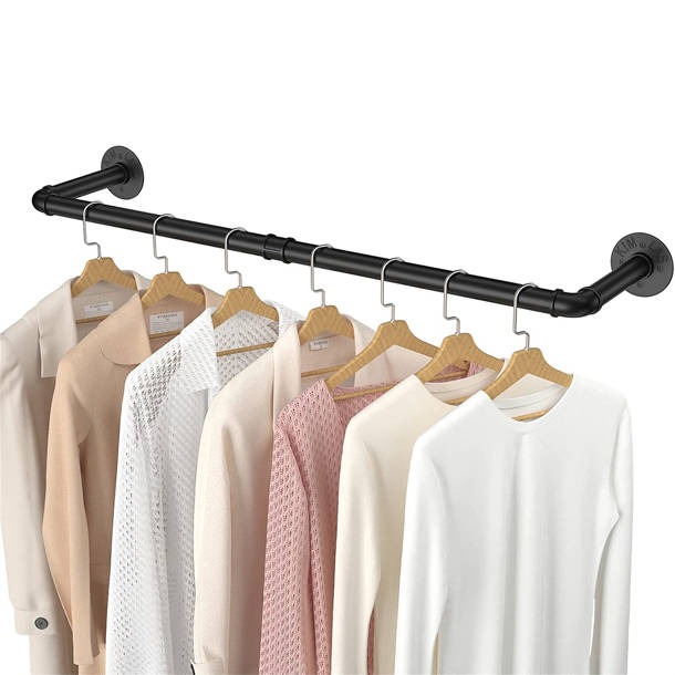 Williston Forge Laeff 0.5'' Metal Wall Mounted Clothes Rack & Reviews ...