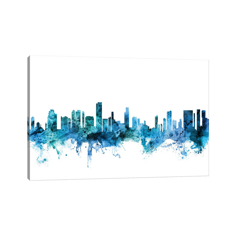 Honolulu, Hawaii Skyline by Michael Tompsett - Wrapped Canvas Gallery-Wrapped Canvas Giclée, 20.32 cm H x 30.48 cm W