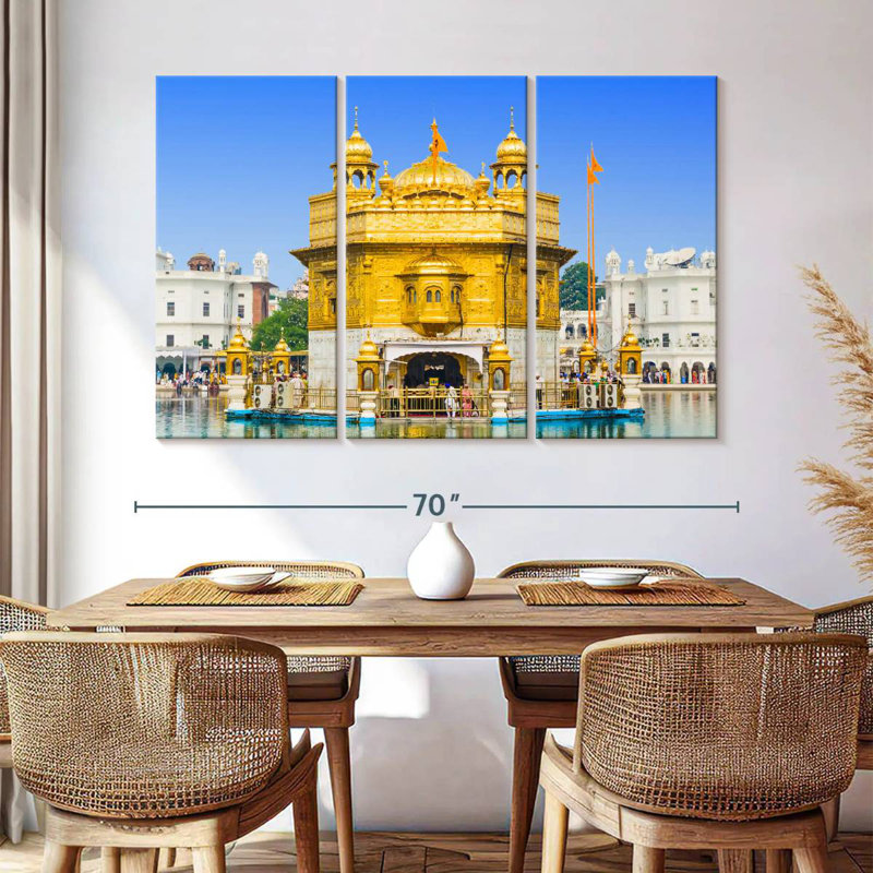 Amritsar's Golden Temple, 42" H x 65" W
