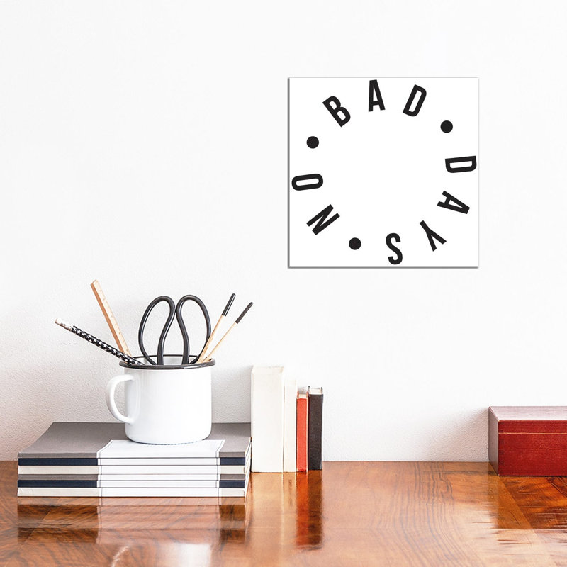 No Bad Days by Honeymoon Hotel - Wrapped Canvas Painting, 30.48 cm H x 30.48 cm W