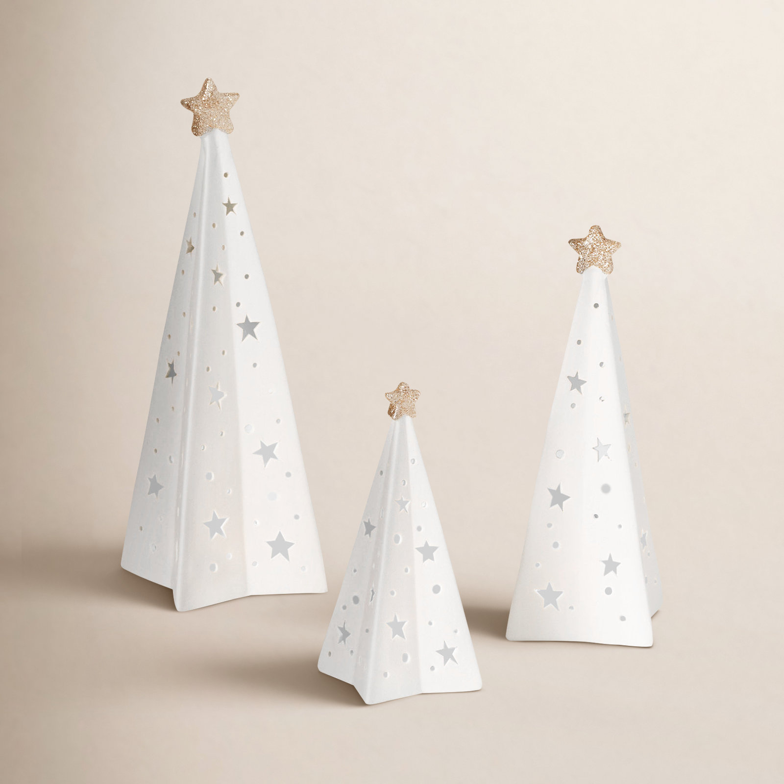 3 - Piece Lighted Star Trees