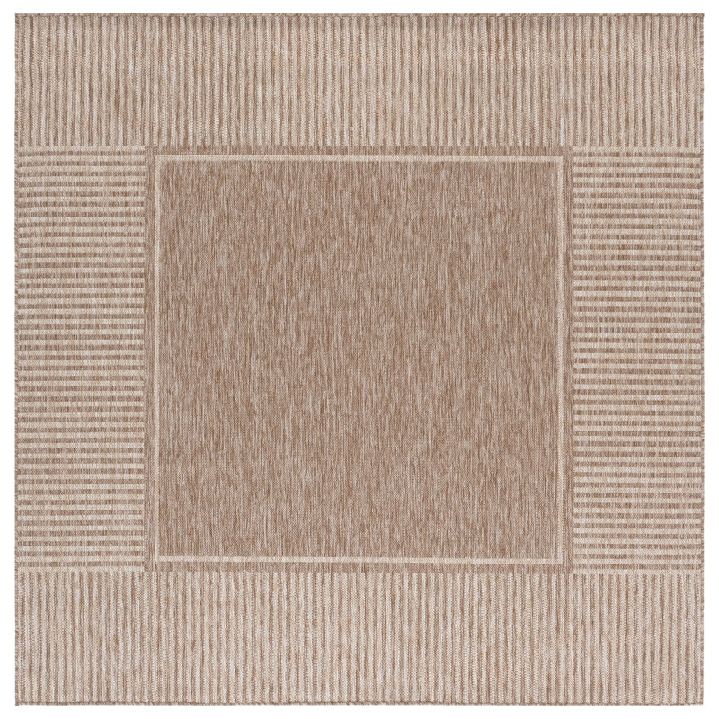 Beach House Power Loom Performance Oriental Indoor/Outdoor Rug, 6'-7" x 6'-7" Square