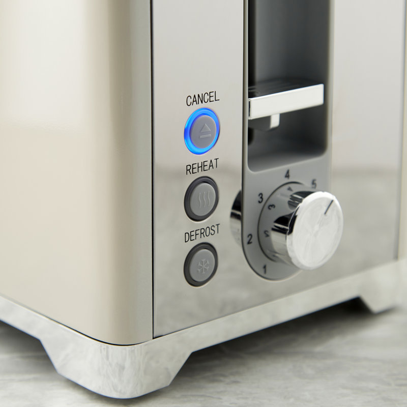 Swan Solace 1.7L Electric Tea Kettle & 2 Slice Toaster, Cream