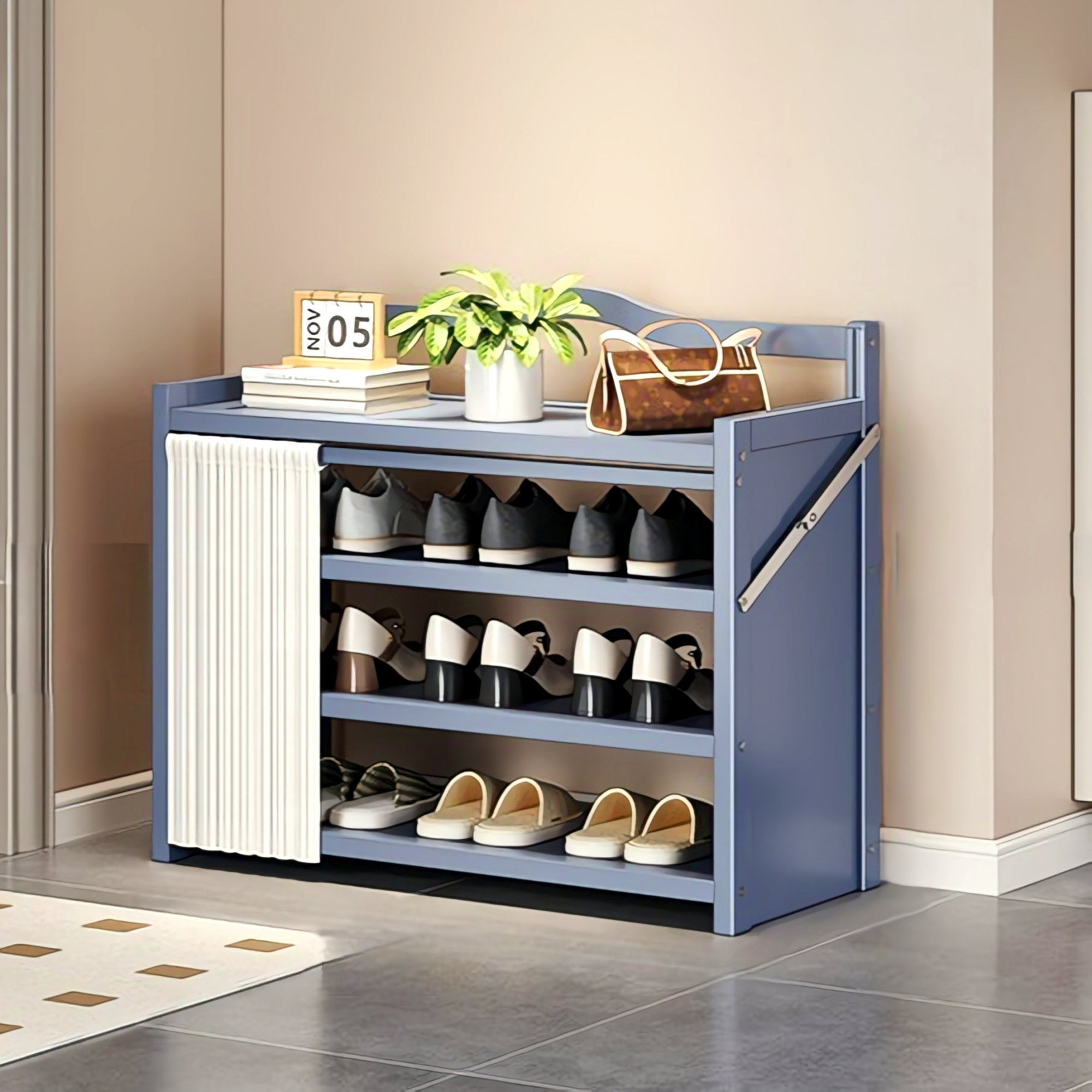 Winston Porter Non Installation Folding Shoe Rack, Multi-Layer ...