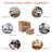 Upholstered Accent Chair with Storage Ottoman, Mid Century Modern Barrel Armchair and Footrest Set，Leisure Sofa Reading Chair Living Room Chair and Footstool for Living Room Bedroom Reading Room