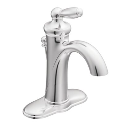 Brantford Single Hole Bathroom Faucet with Optional Pop-Up Drain -  Moen, 66600