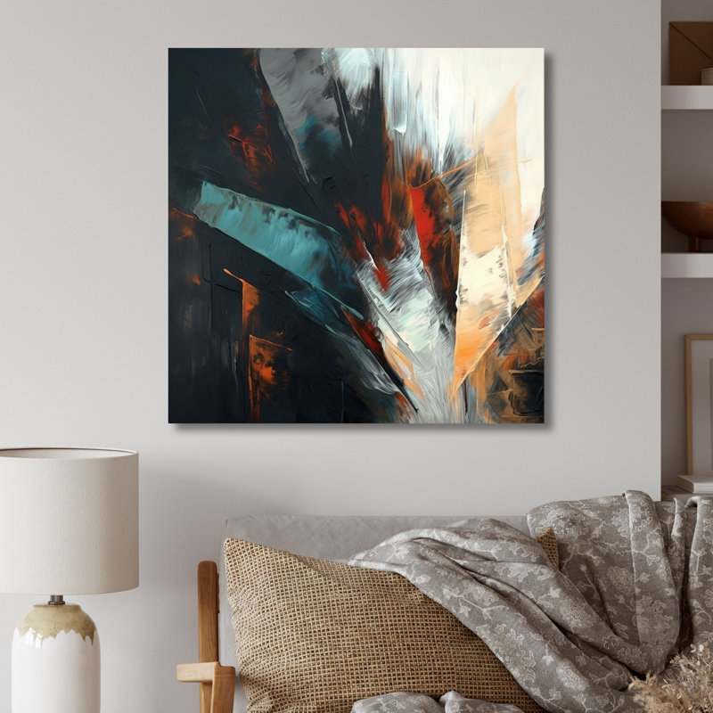 Kandra Modern Abstract Wall Decor on Metal, 23" H x 23" W x 1" D