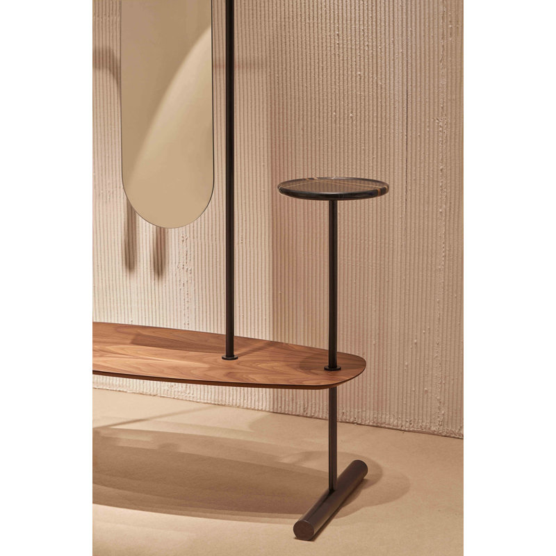Arco 47.24" Clothes Rack, Graphite/Walnut