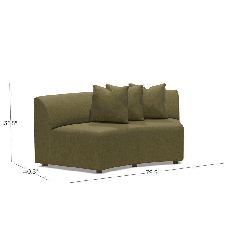 Alston Armless Curved Sofa, 2361-21