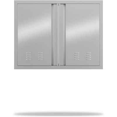42" W X 21" H Stainless Steel Outdoor Kitchen Door With Recessed Handle 304 Stainless Steel Single Access Door