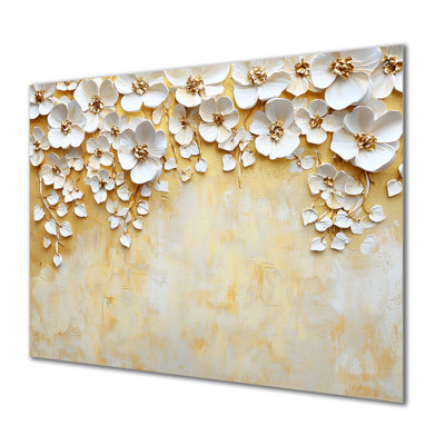 Golden Harmony of Wildflowers Prairies II - Art mural en métal floral, fleurs sauvages