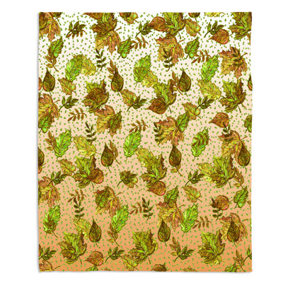 Couverture sherpa doux de couleur brun clair dégradé automne