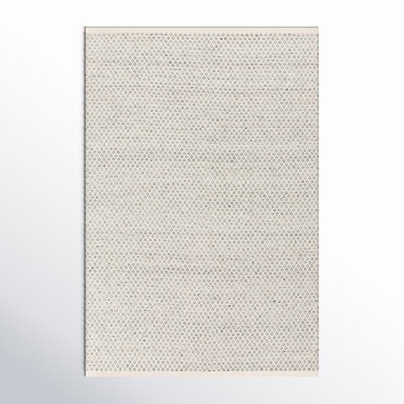 Hintons Geometric Handmade Flatweave Gray Indoor/Outdoor Area Rug, Rectangle 5' x 7'6"
