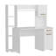 Bureau d'étude moderne avec bibliothèque, blanc, 47,2 po x 30,3 po x 23,6 po | 100% panneau de particules enduit de mélamine, épaisseur: 0,7 pouce | Comprend une tablette (48 po x 8,3 po) et une bibliothèque (8,7 po x 59,4 po x 19,7 po) | Élégant e