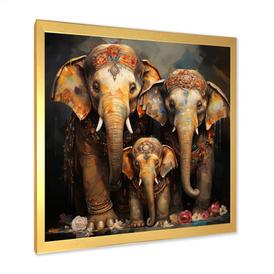 Art asiatique, éléphants thaïlandais VI - impression