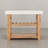 Wood Console Table with Marble Walnut