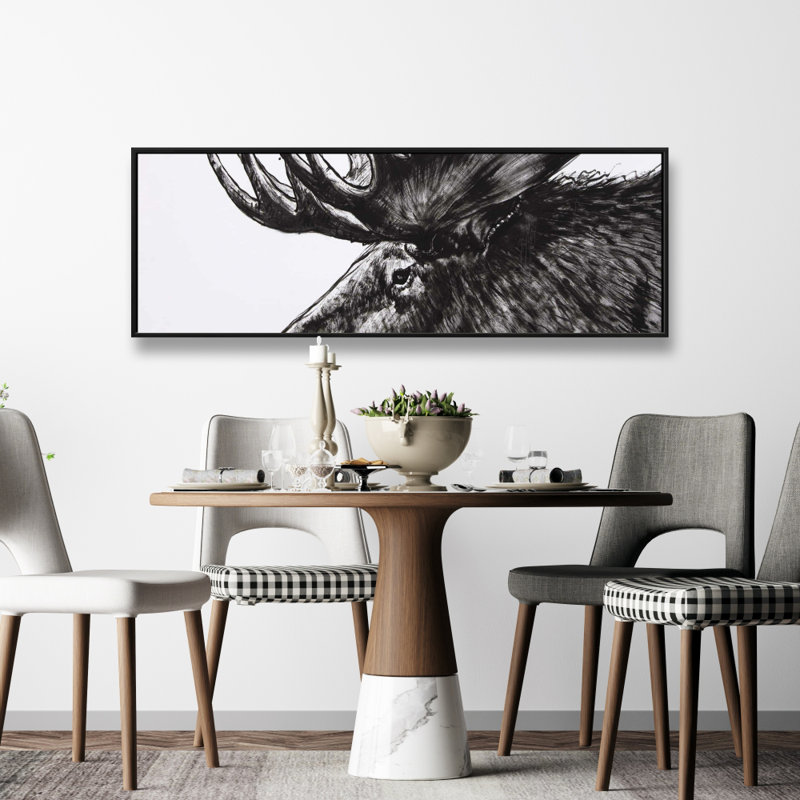 «Moose Plume» sur toile