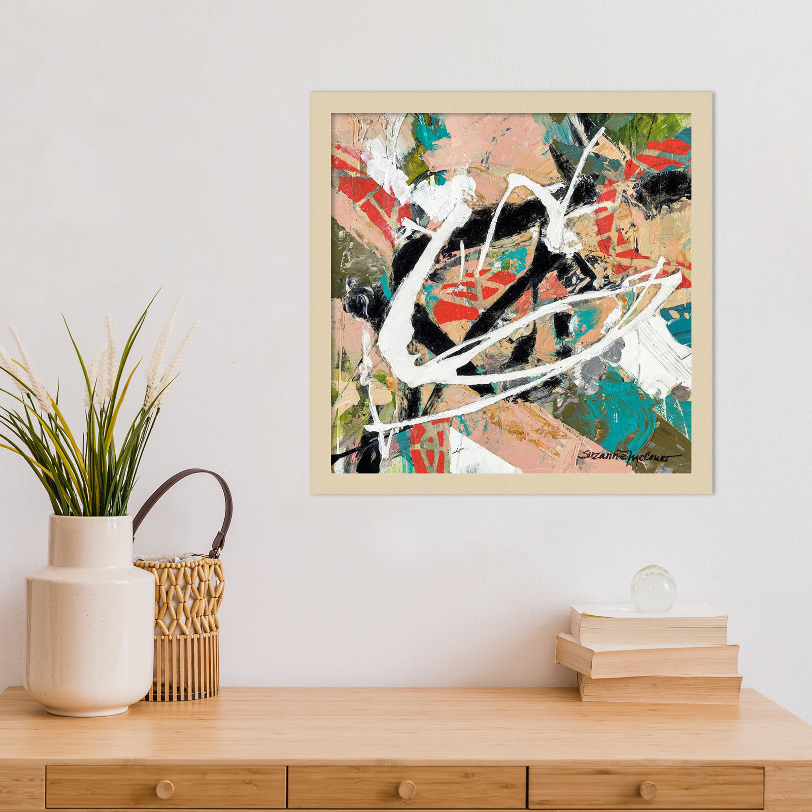 Sutter "Stacked" Print by Suzanne McCourt, 17" H x 17" W, Brown