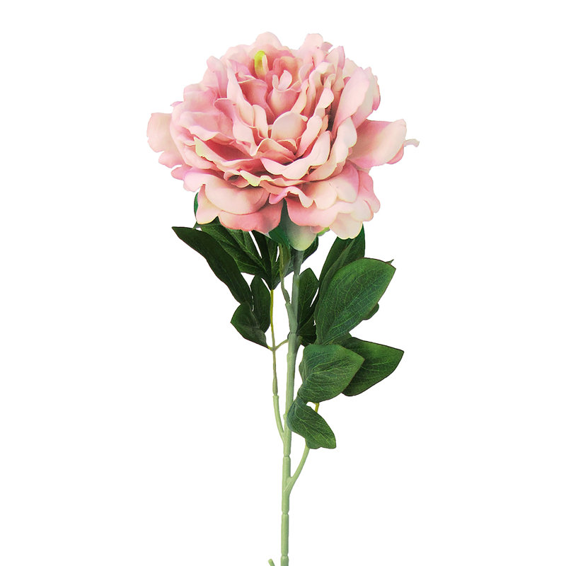 Grande tige de pivoine en velours, Mauve cendré