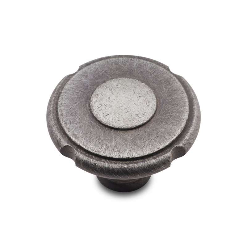 CK Series 1 1/2" Diameter Mushroom Knob, Large, Distressed Nickel