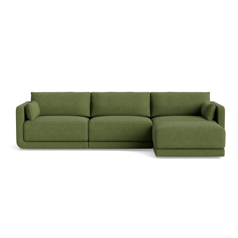 Eva Sofa With Chaise (116"), Performance Weave - Basil