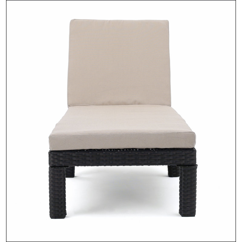 PUERTA KD CHAISE LOUNGE, Beige, Dark Brown