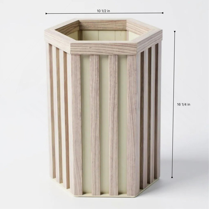 Hexagon Column Planter SM, Ash Brown