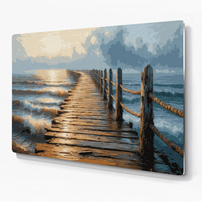 Art mural en métal Nautical Boardwalks