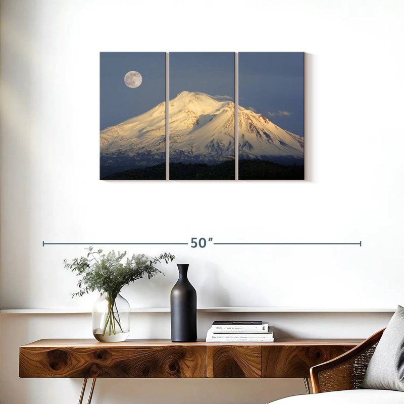 Alvord Mont Shasta nuit de lune, H 20 po x l 33 po