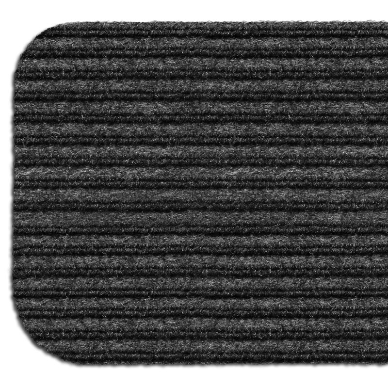 Tapis d'escalier noir, Rectangle 8 po x 1 pi 11,5 po