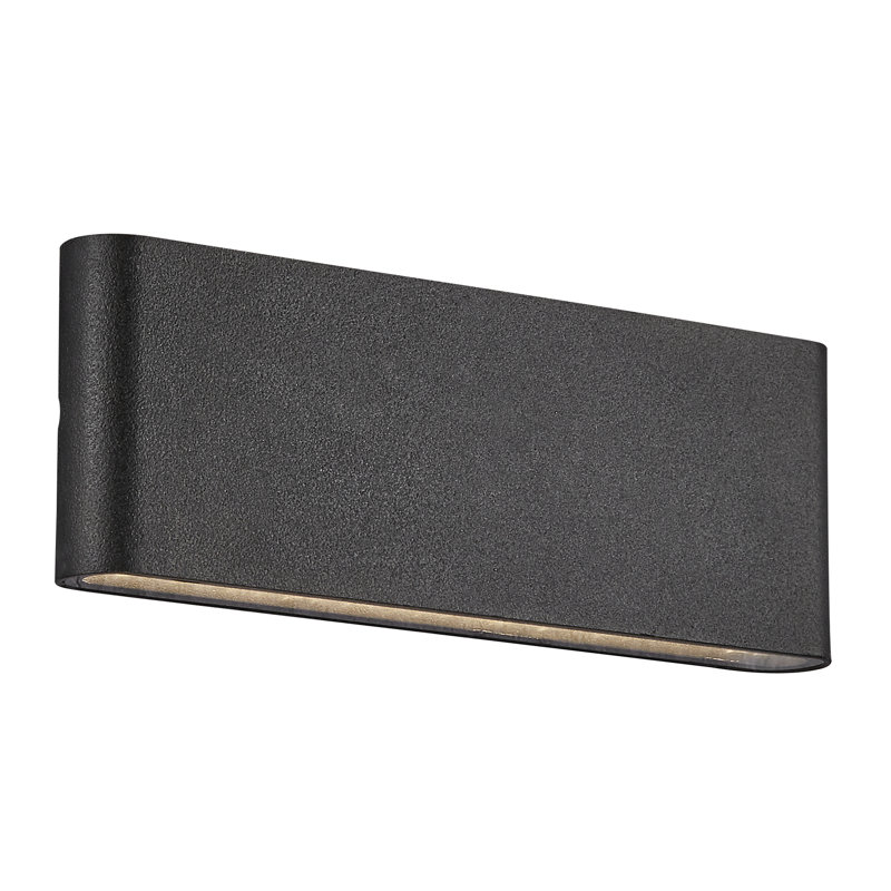 Kinver Aluminium LED Flush Mounted Sconce, Black