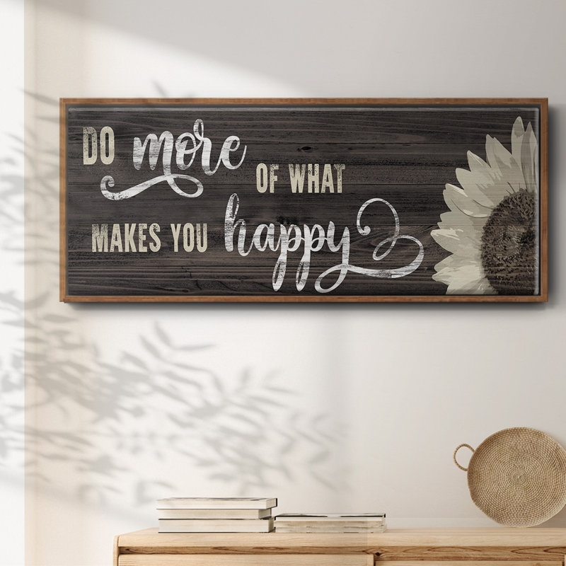 Makes You Happy- Framed Canvas
