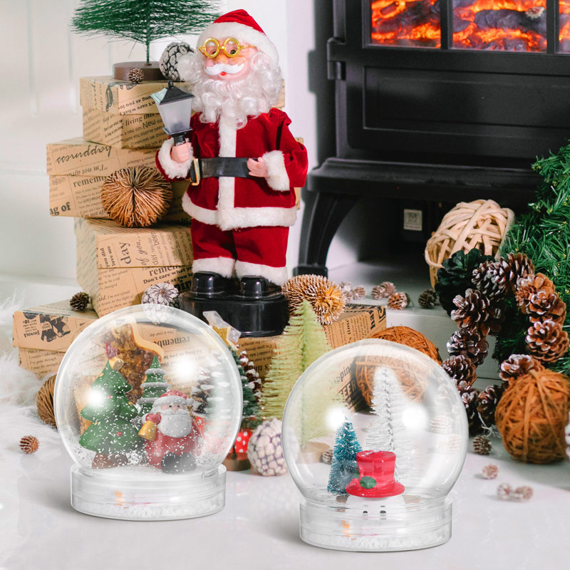 10Pcs Small Clear Water Globes With Screw Off Cap Empty Snow Globe Making Props Mini Snow Globes