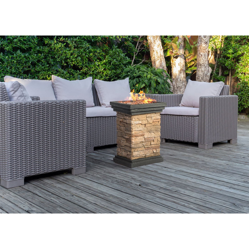 50cm Square Stone Fire Pit Stand