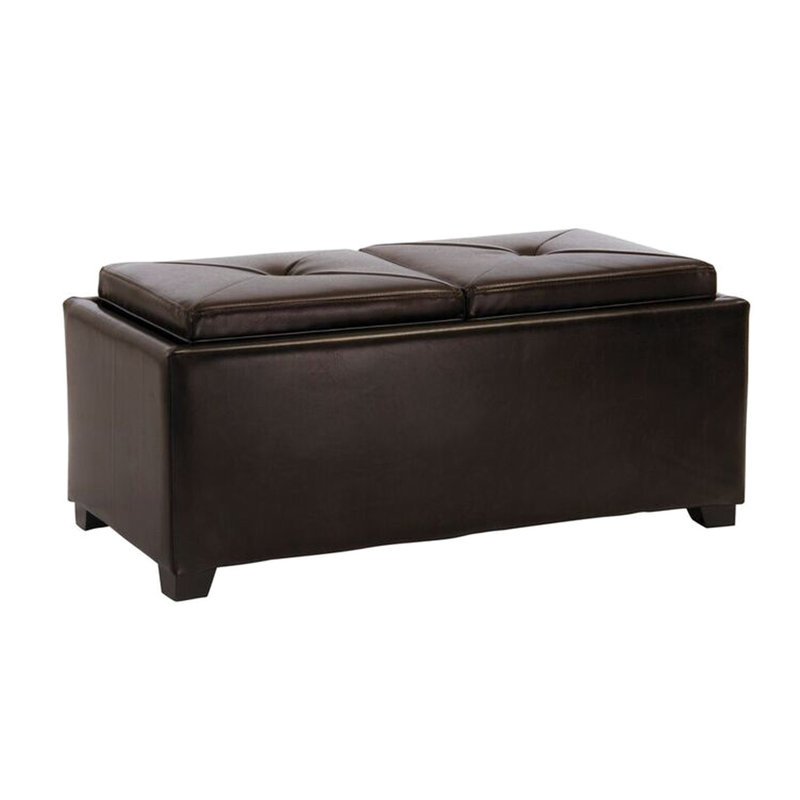 Double Tray Storage, Brown Leather, Width Fluctuation, Height Oscillation, Weight Displacement, Movement,