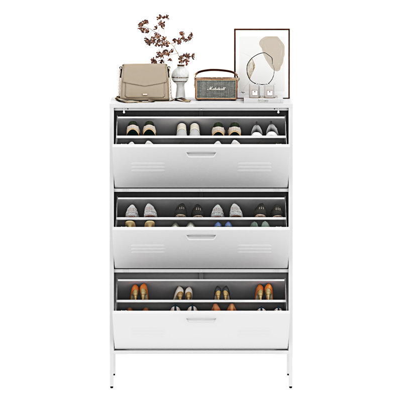 Armoire à chaussures avec 3 tiroirs rabattables