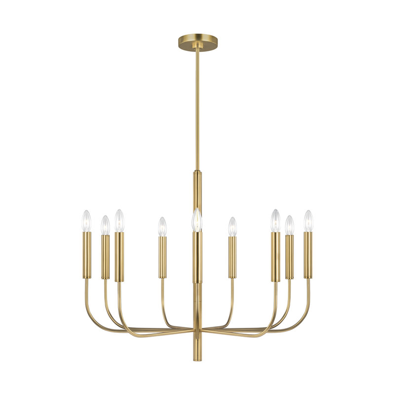 Tedder 9-Light Chandelier, Bronze brillant