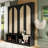Hall Tree with 4 Rattan Doors, Versatile 4-In-1 Seating Bench with 6 Hooks-1388062206