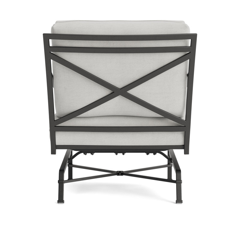 Venetian Outdoor Lounge Chair, Fusion Dove, Textured Pewter