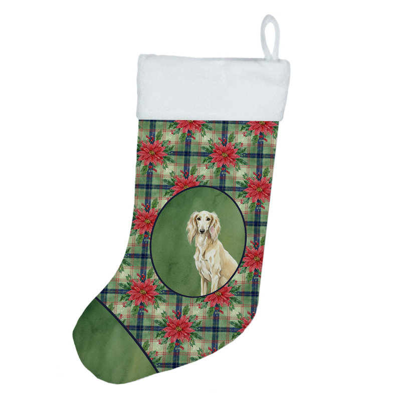 Chaussette de Noël crème Salaki Poinsettias
