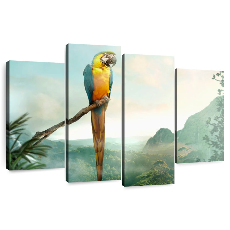 Brampt Blue And Gold Macaw, 48"H x 75"W