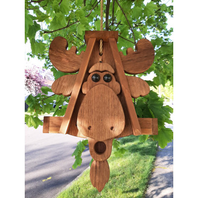 Sisag Amish Made 24 in x 15 in x 8 Moose Bird Feeder
