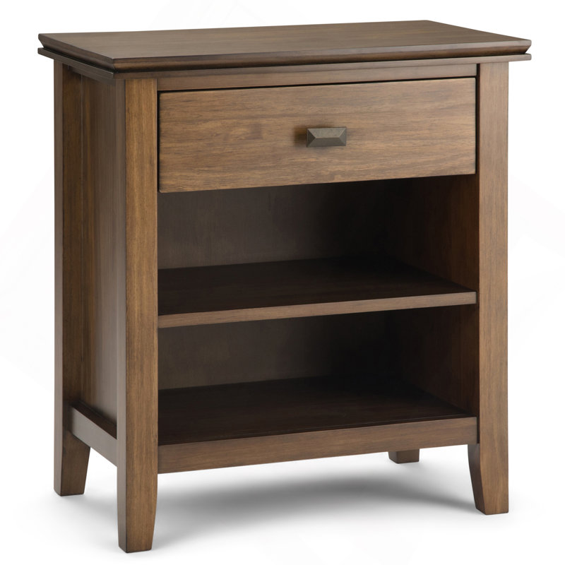 Artisan - Table de chevet - Brun rustique naturel vieilli, Rustique naturel