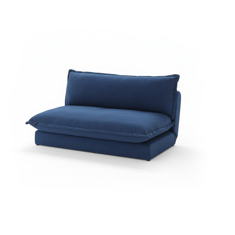 2 Seater Sofa Bed - Boucle, Blue, Double