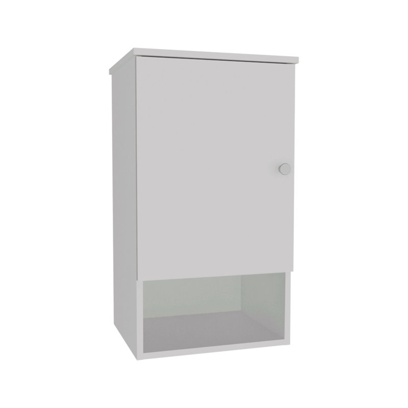 Armoire à pharmacie de 28 po de hauteur avec deux tablettes intérieures et une tablette ouverte