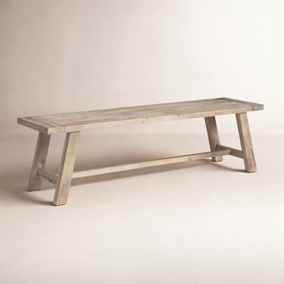 Banc de salle à manger en bois massif l 60 po Bianca